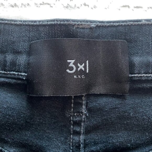 3X1 NYC WASHED BLACK HIGH RISE FLARED JEANS - 31 - Picture 3 of 8